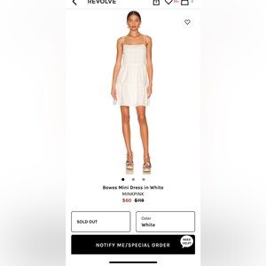 Revolve white dress